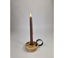 LED dinerkaars druip 24cm taupe set/2 (excl. 2xAAA)