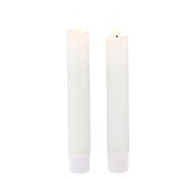 LED dinerkaars 15cm rustiek wit set/2 met timer (excl. 1xAAA)