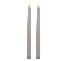 Set van 2 LED dinerkaars 28cm wit met timer (excl. 2xAA)