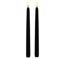 Set van 2 LED dinerkaars 38cm zwart met timer (excl. 2xAA)