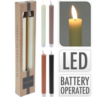 SET 2 DINERKAARS MET LED D2,2 H24CM 4 ASS. KLEUR EXCL 2X AAA