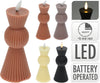 LED KAARS D6,5 H14,5CM GERIBBELD 4 ASS. KLEUR INCL 1X CR2032