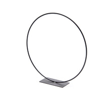 Metal ring 25cm on base black
