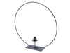 Metal ring on base 40cm black + candle holder