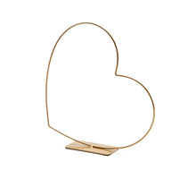 Metal heart lying on base 58cm gold