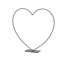 Metal heart standing on base 58cm black