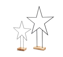 Metal star on base 50cm black