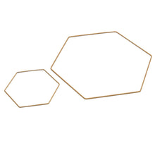 Metall Sechseck 50cm gold