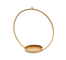 Metal ring hanging 30cm gold + tray