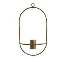 Metal wall candle holder 12x20cm gold
