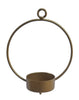 Metal wall t-light holder 10cm gold