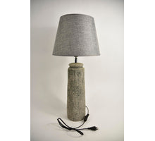 Lampvoet Aardewerk ''smal'' D14 H50cm Grijs