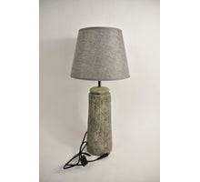 Lampvoet Aardewerk ''smal'' D11,5 H37cm Grijs
