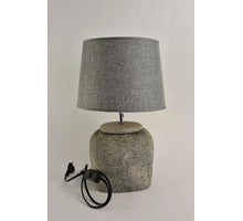Lampvoet Aardewerk ''Cube'' D19 H27cm Grijs