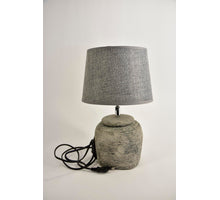 Lampvoet Aardewerk ''Cube'' D14,5 H24,5cm Grijs