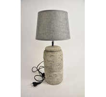 Lampvoet Aardewerk ''Rond'' D12,5 H35cm Grijs