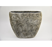Vaas Lava ovaal L 59x26x50cm Steengrijs