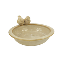 Vogeldrinkschaal keramiek 23x23x5cm Off- White