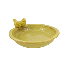 Vogeldrinkschaal keramiek 28x28x5cm Yellow