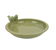 Vogeldrinkschaal keramiek 33x33x5cm Green