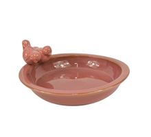 Vogeldrinkschaal keramiek 28x28x5cm Red