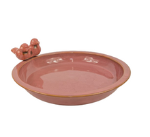 Vogeldrinkschaal keramiek 33x33x5cm Red