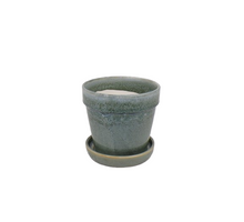 Arcey pot met schotel D13 H11cm Bean Blue