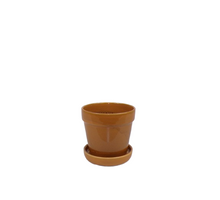 Arcey pot met schotel D13 H11cm Amber