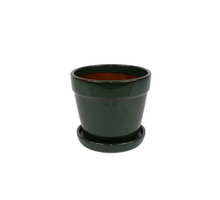 Arcey pot met schotel D15 H13cm Olive