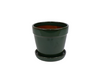Arcey pot with saucer D15 H13cm Olive