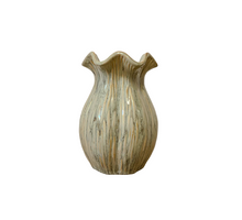 Vaas ''Loire'' Keramiek D13,5 H20cm Bean Green