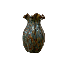 Vaas ''Loire'' Keramiek D15,5 H25cm Dark Green