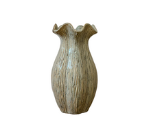Vaas ''Loire'' Keramiek D18 H32cm Bean Green
