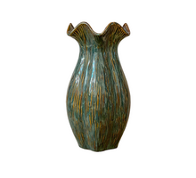 Vaas ''Loire'' Keramiek D21 H38cm Dark Green