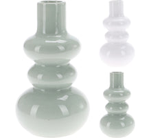 PORCELAIN VASE D8 H13CM 2 ASSORTED COLORS