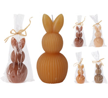 CANDLE BUNNY D6 H13CM 4 ASSORTED COLORS IN BAG