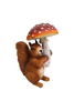SQUIRREL WITH MUSHROOM 15X11X21 CM POLYESTER