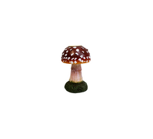 PADDENSTOEL BOL KANDELAAR 6.5X6.5X10 CM - POLYESTER