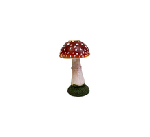 PADDENSTOEL BOL KANDELAAR 8.5X8.5X15 CM - POLYESTER