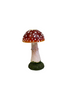 PADDENSTOEL BOL KANDELAAR 8.5X8.5X15 CM - POLYESTER