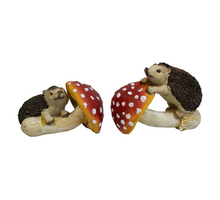 PADDENSTOEL M/EGELS 2 ASSORTIE 16X9X10 CM - POLYESTER