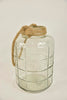 Dublin glass vase D21.5 H32cm clear with jute rope