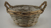 Grey rattan basket 19x9cm