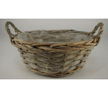 Grey rattan basket 24x10cm