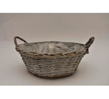 Reed basket 35x12cm Gray