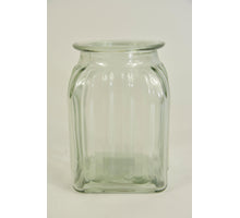 Glaspot ribbel helder D10 H14,5cm
