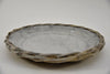 Zinc plateau in reed greywash 27cm
