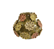 Vaas Flowers D23 H20cm Groen/multikleur