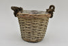 Ear pot reed with jute ears 20x16cm Gray
