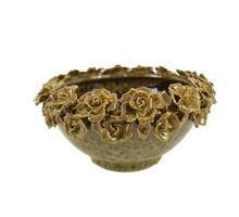 Schaal Flowers D32 H17cm Groen